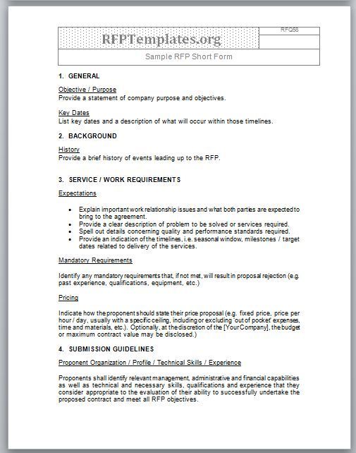 Rfp Rejection Letter Templates from www.rfptemplates.org